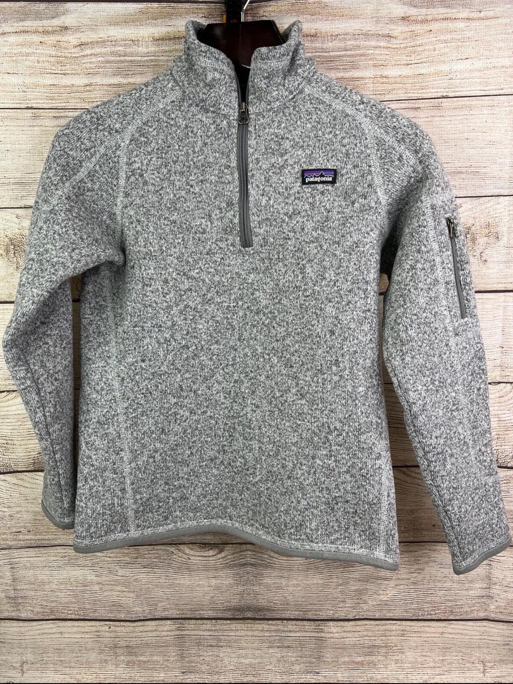 Patagonia Men's Heather Gray Zip-Neck Fleece Pullover